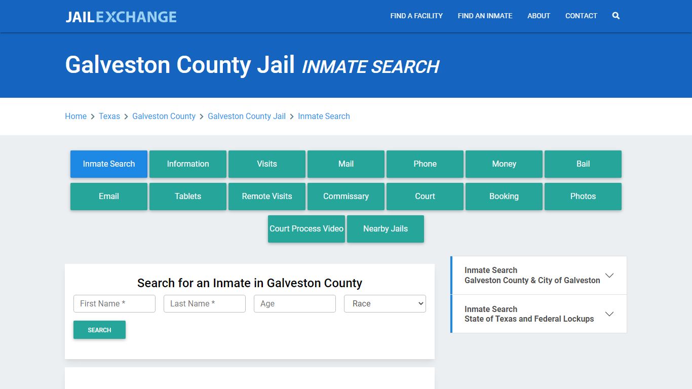 Galveston County Jail, TX Inmate Search: Roster & Mugshots